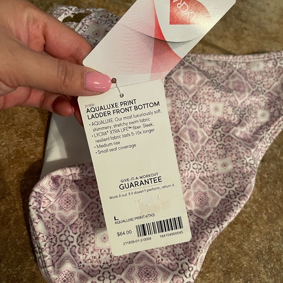 Athleta Aqualuxe Print Bottom L - Picture 4 of 4